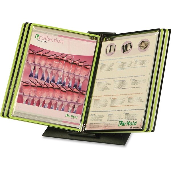 Tarifold Technic Metal Stand, 20Sht Cap, 14"x6"x11", Black/Green TFIDBL291 - main